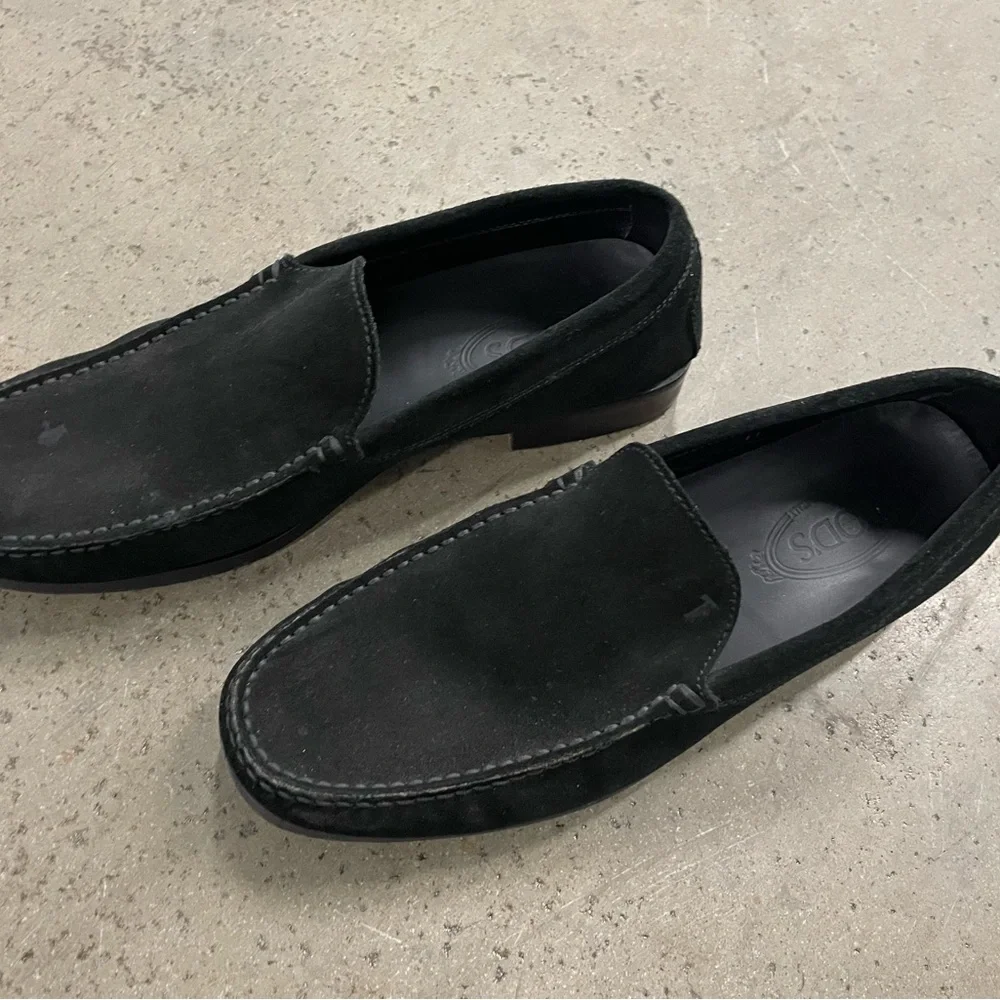 Tods Mens Suede Loafers - Picture 5 of 11